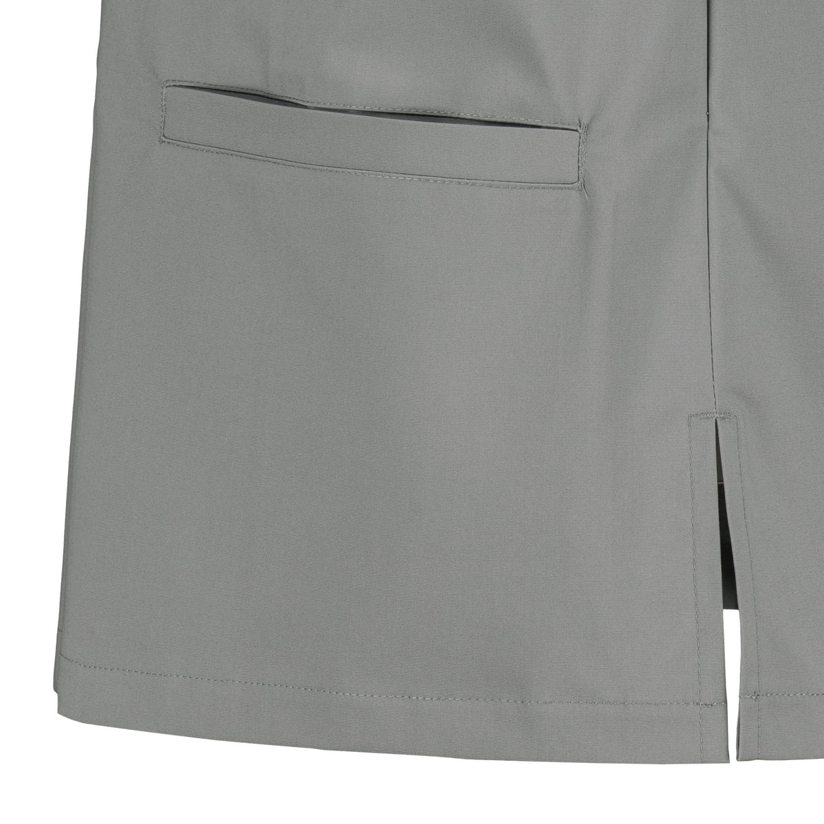 Harmaan Sulo unisex paidan tasku ja halkio yksityiskohdat