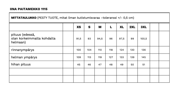 IINA PAITAMEKKO BLK