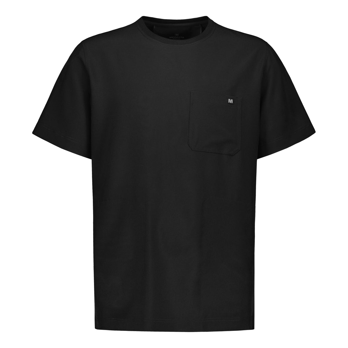 Musta Runo unisex paita rintataskulla