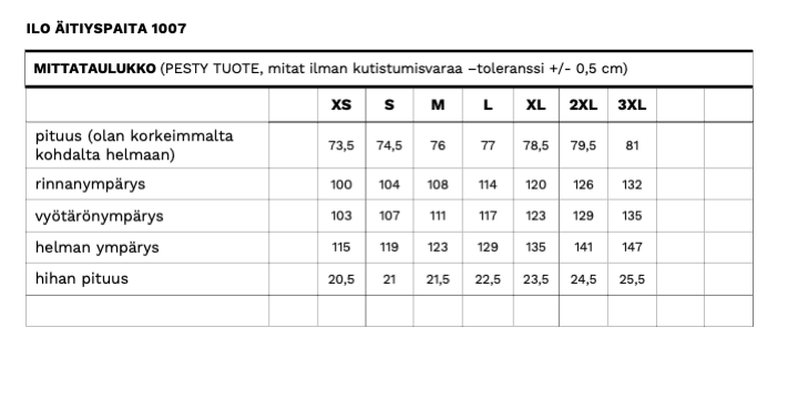 ILO ÄITIYSPAITA FGY